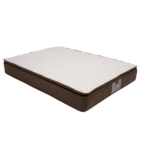 Colchon Matrimonial Restonic Nautilus con Box Dicasa Chocolate y Edredon Verona