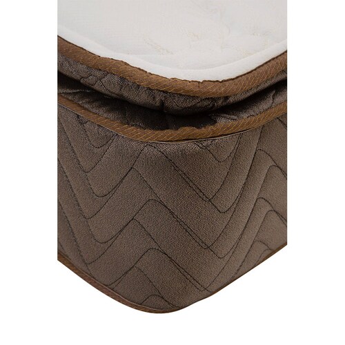 Colchon Matrimonial Restonic Nautilus con Box Dicasa Chocolate y Edredon Verona