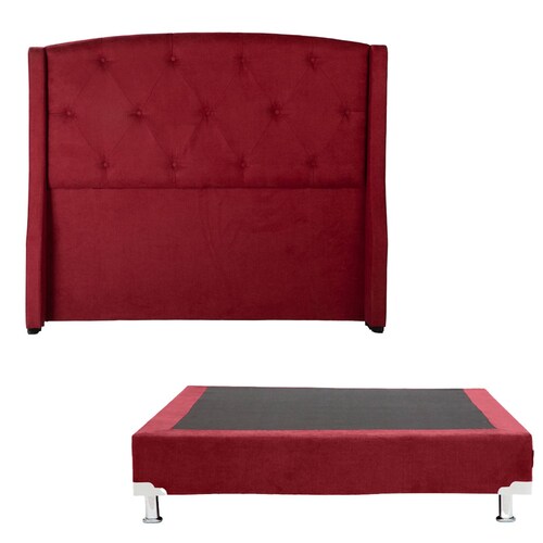Cabecera Queen Size Dicasa Zefyr con Box Rojo