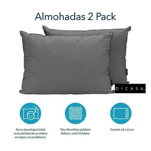 2 Colchones Matrimoniales Spring Air Monaco con Almohadas Dicasa 2Pack.