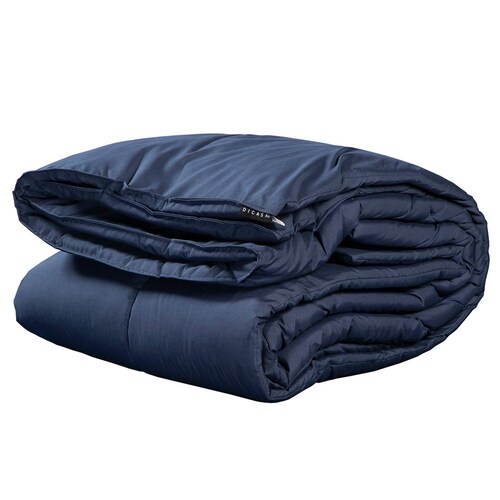 Edredon King Size Dicasa Homy Azul Marino con Sábanas Softy Platino