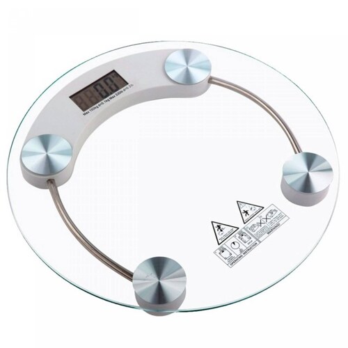 BÃ¡scula De BaÃ±o Digital Vidrio Templado 180kg Max Kg/lb
