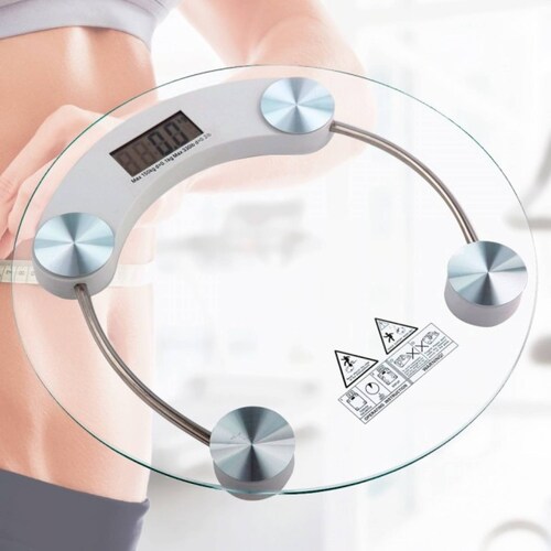 BÃ¡scula De BaÃ±o Digital Vidrio Templado 180kg Max Kg/lb
