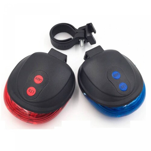 Lampara Trasera Para Bicicleta Luz Leds y LÃ¡ser