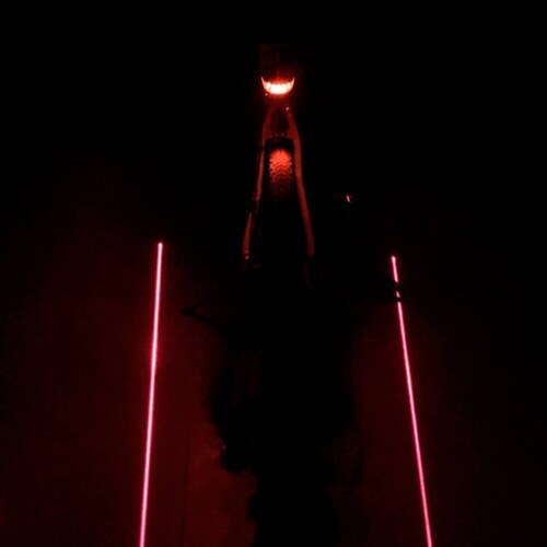 Lampara Trasera Para Bicicleta Luz Leds y LÃ¡ser