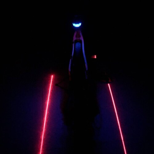 Lampara Trasera Para Bicicleta Luz Leds y LÃ¡ser