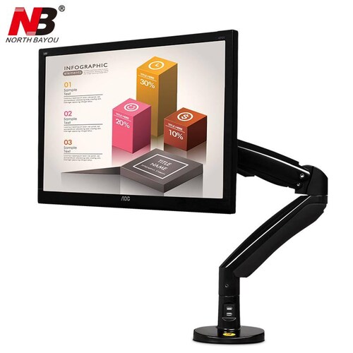 Soporte De Escritorio Monitor 22-35 F100 A Nb North Bayou Black