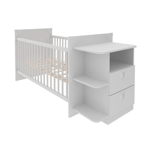 Cuna con Cajonera Color Blanco Mate Premium.