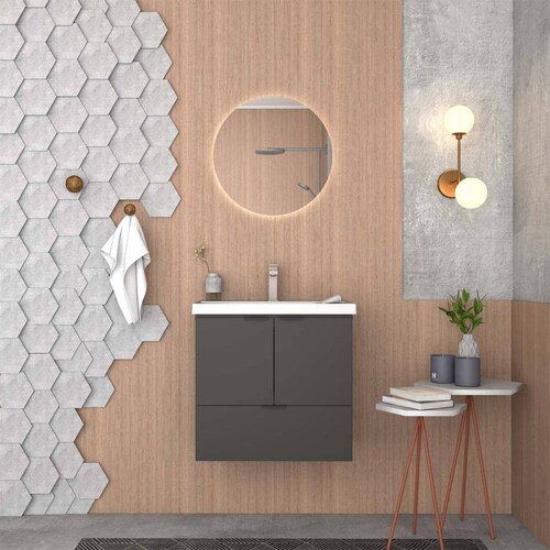 Mueble para baño de MDP LIS en color negro 102428