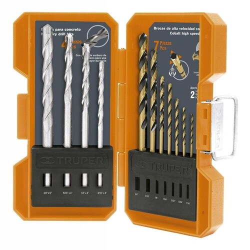 Juego De Brocas Mixtas 11 Piezas Truper 