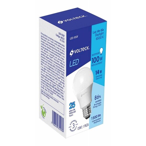 Led-100w Lámpara Led Bulbo Estándar A19 14 W 