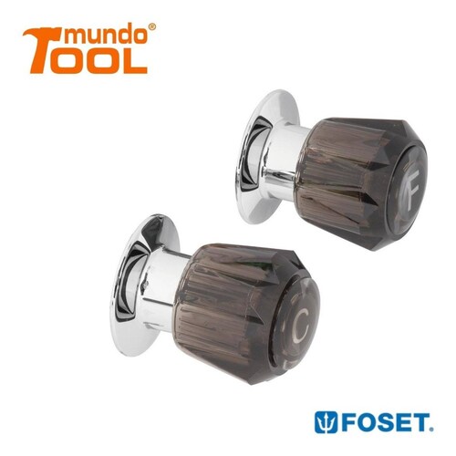 Juego De 2 Manerales De Acrilico Regadera Humo Foset 