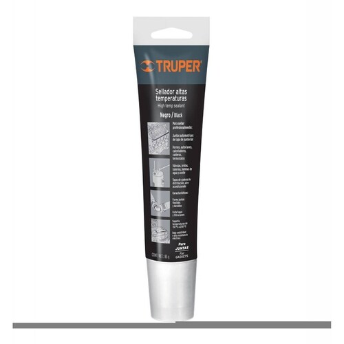Sellador Para Altas Temperaturas Silicón Negr Truper 