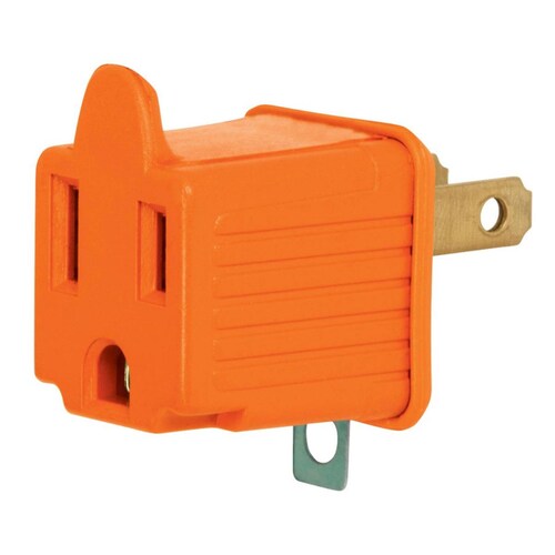 Adaptador 3 A 2 Naranja 2 Piezas Volteck 