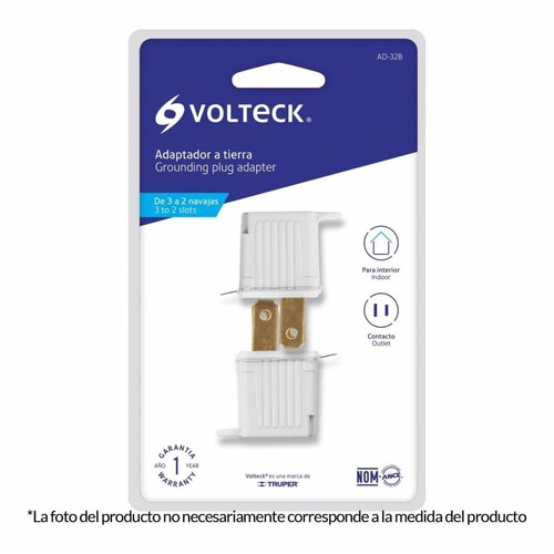 Adaptador 3 A 2 Naranja 2 Piezas Volteck 
