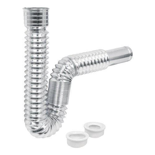 Céspol flexible, polietileno cromo, para lavabo y fregadero 