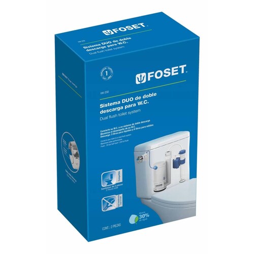 Juego de accesorios para WC, con sistema dual, Foset 