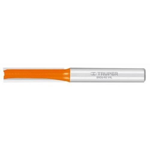 Broca Para Router Recta 2 Filos 1/4' Larga Truper 
