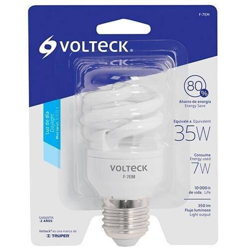Foco 7 W Espiral Mini T2 Volteck 