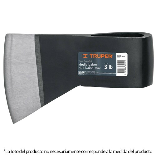 Hacha media labor, 4 lbs, sin mango Truper 