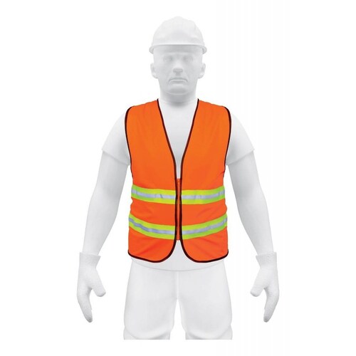 Chaleco De Seguridad Con Cierre Naranja Truper 