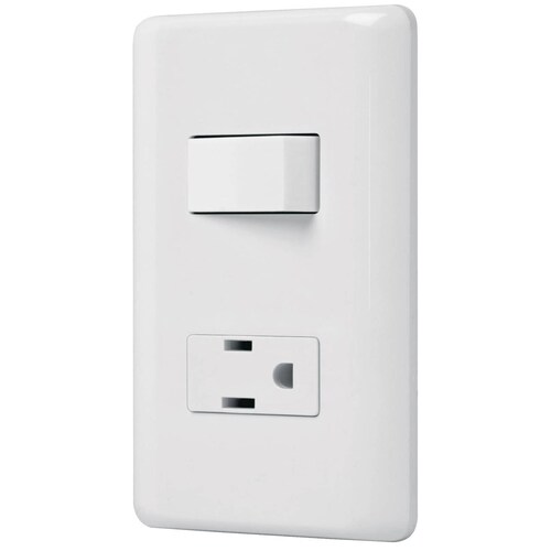 Placa armada contacto e interruptor sencillo, Volteck Basic Volteck 