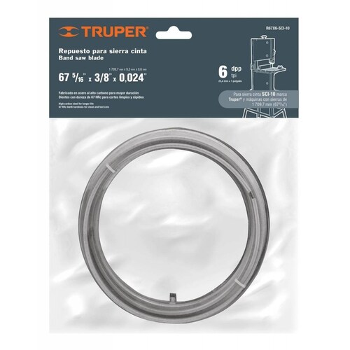 Repuesto Sierra Cinta 10'' 1/3 Hp 6 Dpp Truper 