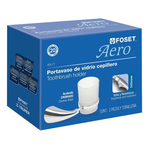 Portavaso Cepillero Con Vaso Línea Aero Foset 