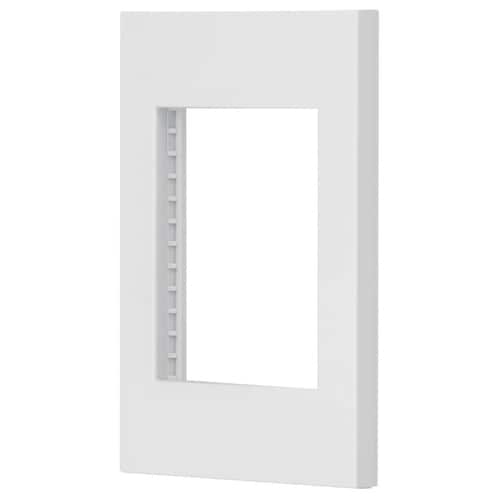 Placa 1 ventana, 3 módulos, línea Española, color blanco Volteck 