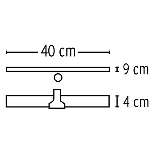 Jalador con base de acero, goma de hule, 40 cm Klintek 