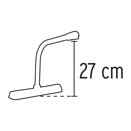 Mezcladora p/fregadero,manerales cruceta,cuello cobra,Basic 