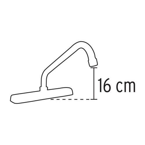 Mezcladora para fregadero, manerales cruceta, Basic 