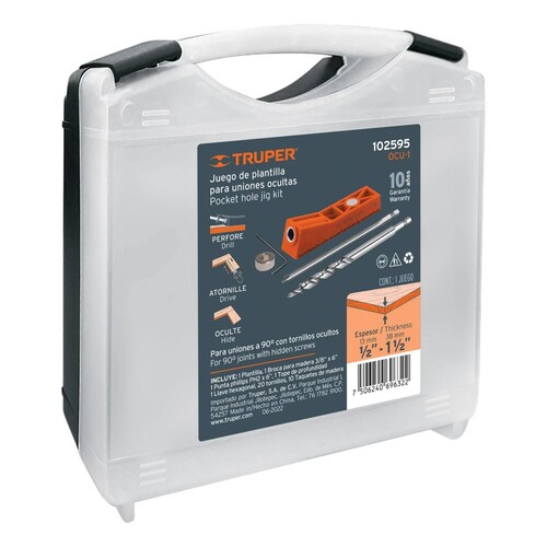 Juego de plantilla para uniones ocultas con un tornillo 