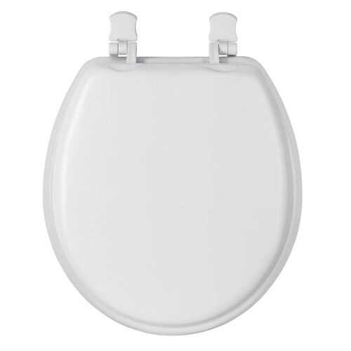 Asiento redondo acojinado para WC, cerrado, blanco, Foset 