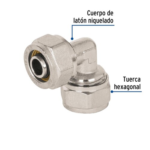 Codo 90 para PEALPE, 3/8', Foset 