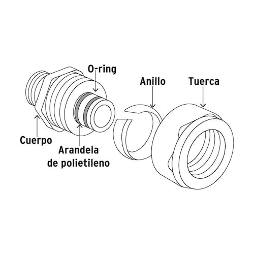 Codo 90 para PEALPE, 3/8', Foset 