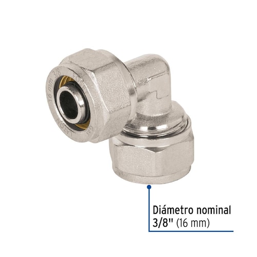 Codo 90 para PEALPE, 3/8', Foset 