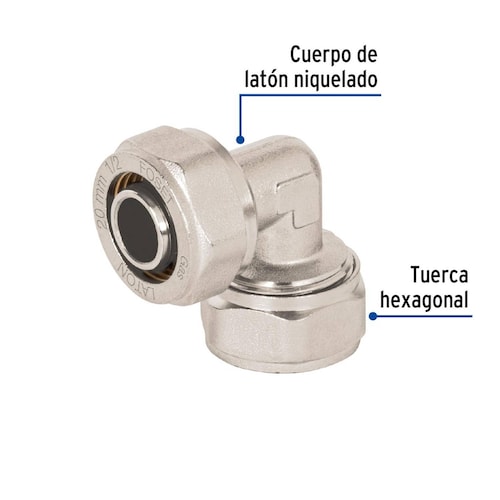 Codo 90 para PEALPE, 1/2', Foset 