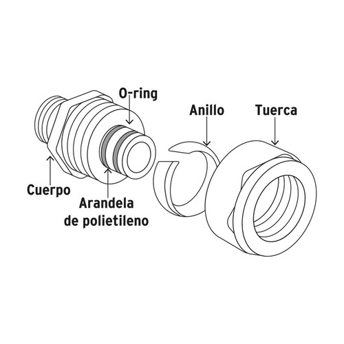 Codo 90 para PEALPE, 1/2', Foset 