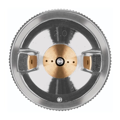 Pistola p/pintar gravedad LVLP vaso plástico, 2 mm, Truper 