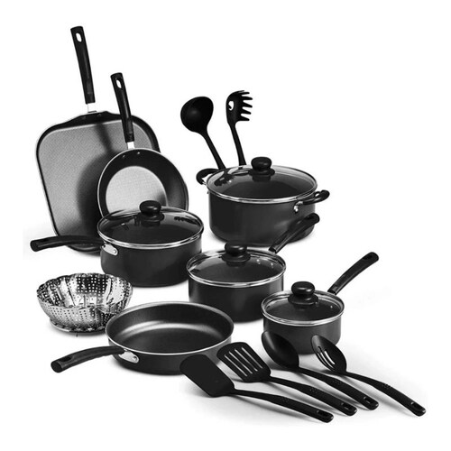 Bateria de Cocina  18 pzas Primaware Negra Tramontina 