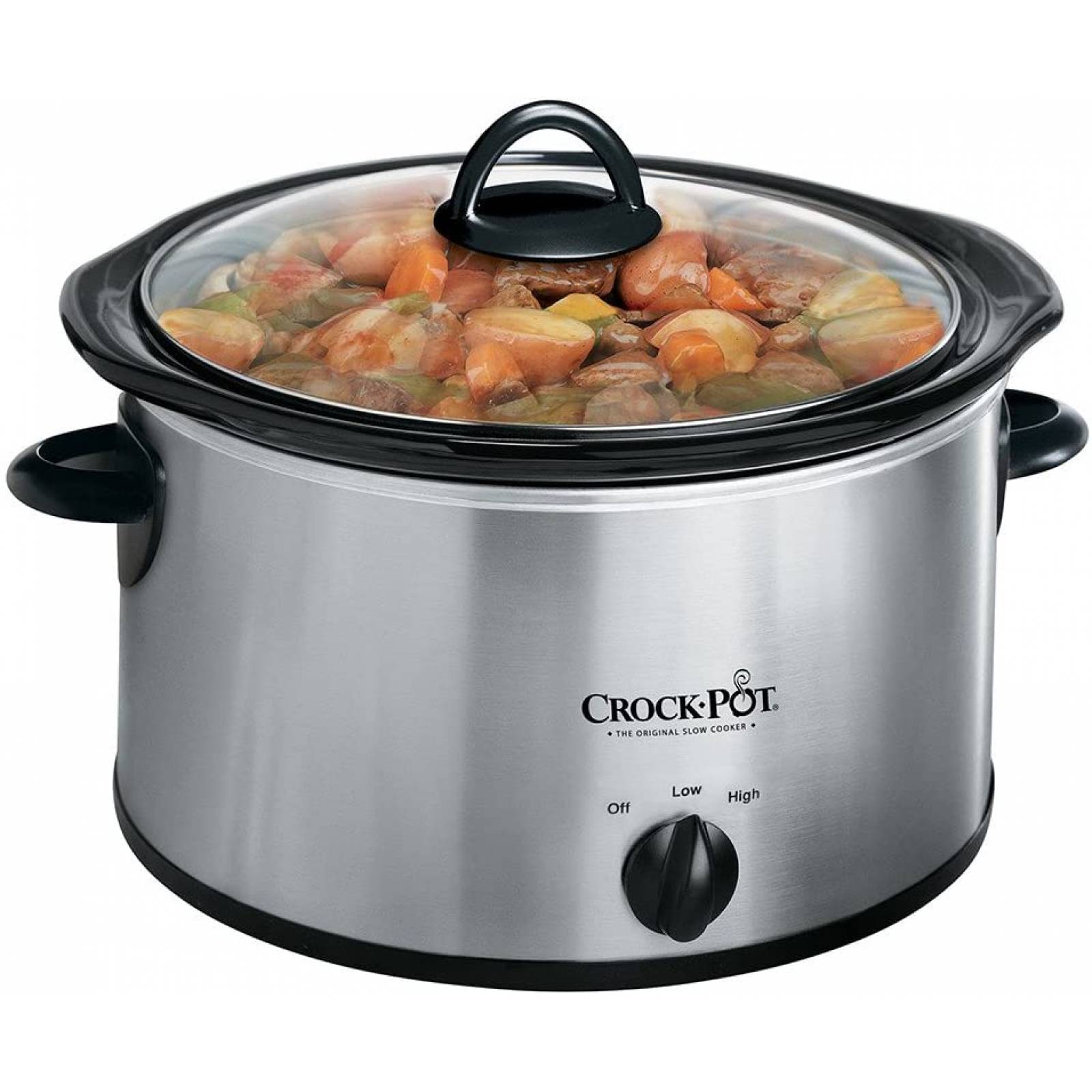 Olla electrica 3.8l ceramica acero inoxidable crock pot Sears