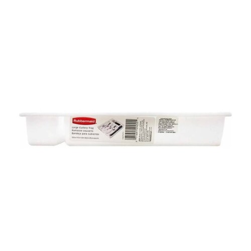 Bandeja Charola Para Cubiertos Plástico Blanco Rubbermaid