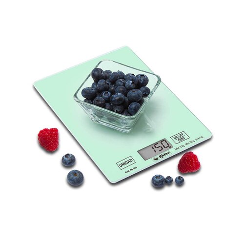 Báscula Digital de Cocina 5 kg Precisión 1 gr Cristal Rhino BACRI 5M