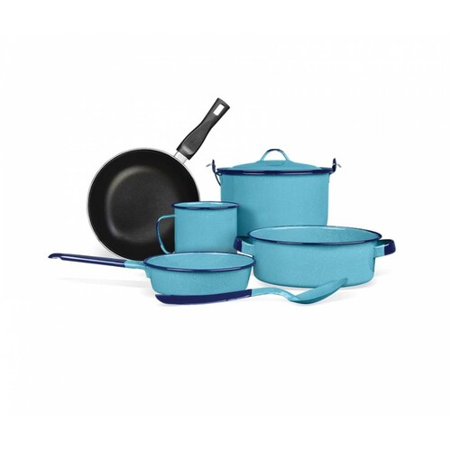 Bateria de Peltre 7 pz  Azul Turquesa Renata Cinsa 