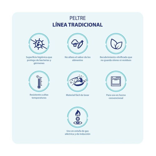 Juego Ollas 7 Pz Acero Vitrificado Peltre Cinsa Azul 317898