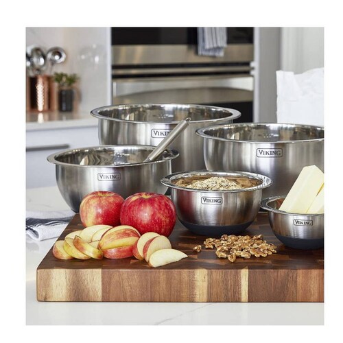 Juego de Bowls Ensaladeras 10 Pzas Viking Acero Inox Negro