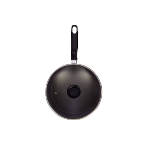 Sarten 30cm Antiadherente c Tapa Vidrio Vital Aluminio Tefal