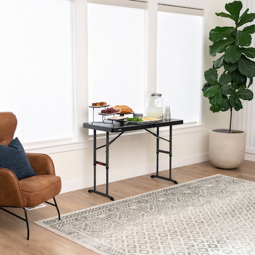 Mesa Tablon Altura Ajustable 120 mts Negra 80917 Lifetime