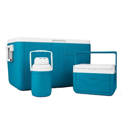 Combo 2 Hieleras 48 Qt 5 Qt y Termo 1 3 Gal Coleman Azul Océano 2160842